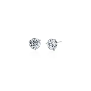 14K White Gold 1.00ctw Diamond Stud Earrings - 102230