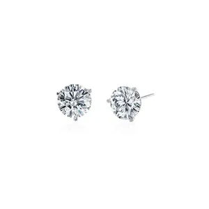 14K White Gold 2.13ctw Diamond Stud Earrings - 102513