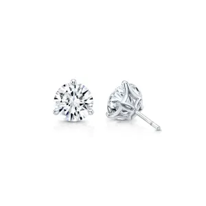 14K White Gold 2.41ctw Diamond Stud Earrings - 102436