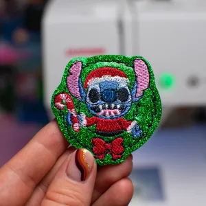 Alien Wreath Feltie Embroidery Design