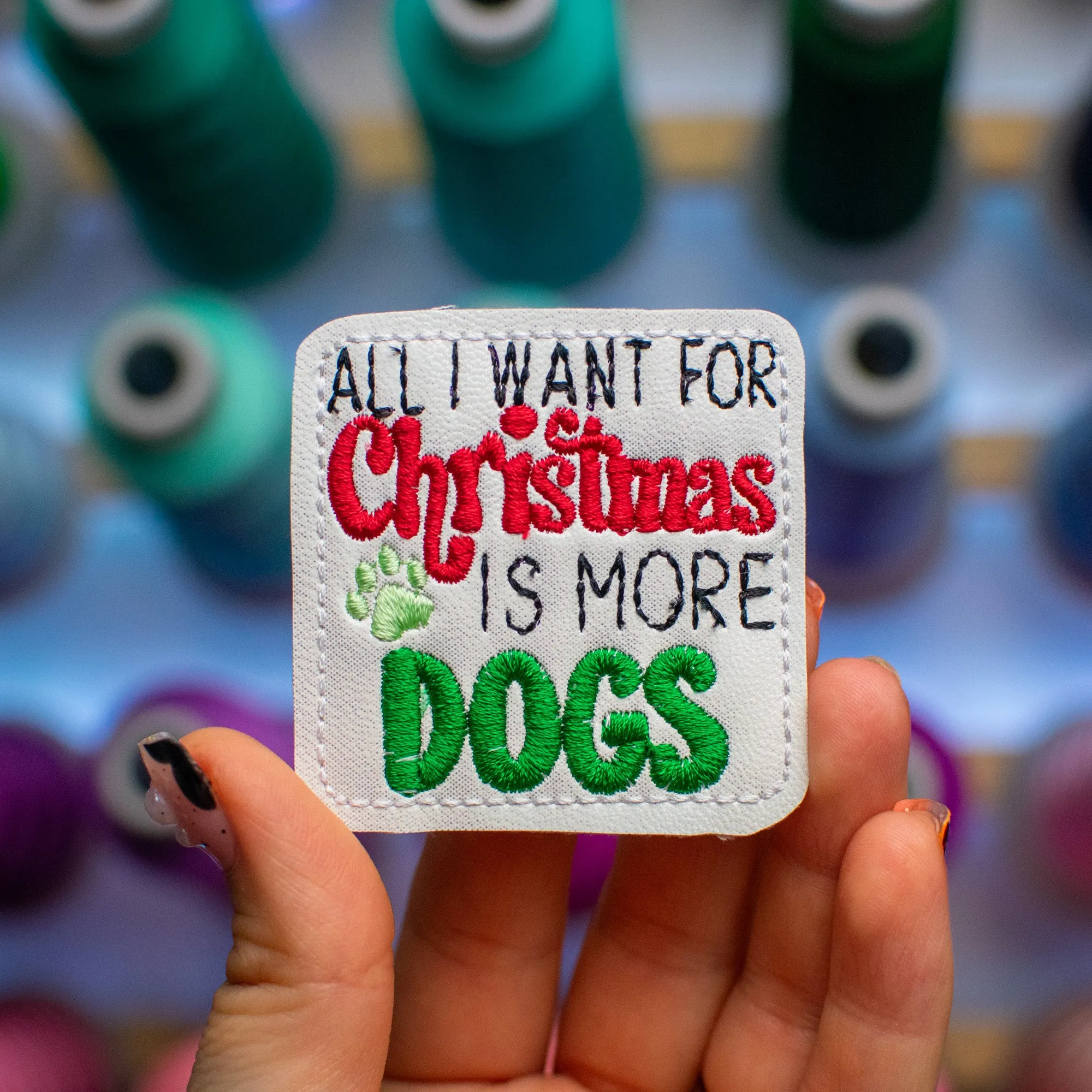 All I Want Christmas Dogs Fetlie Embroidery Design