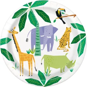 Animal Safari Large Party Plates x 8