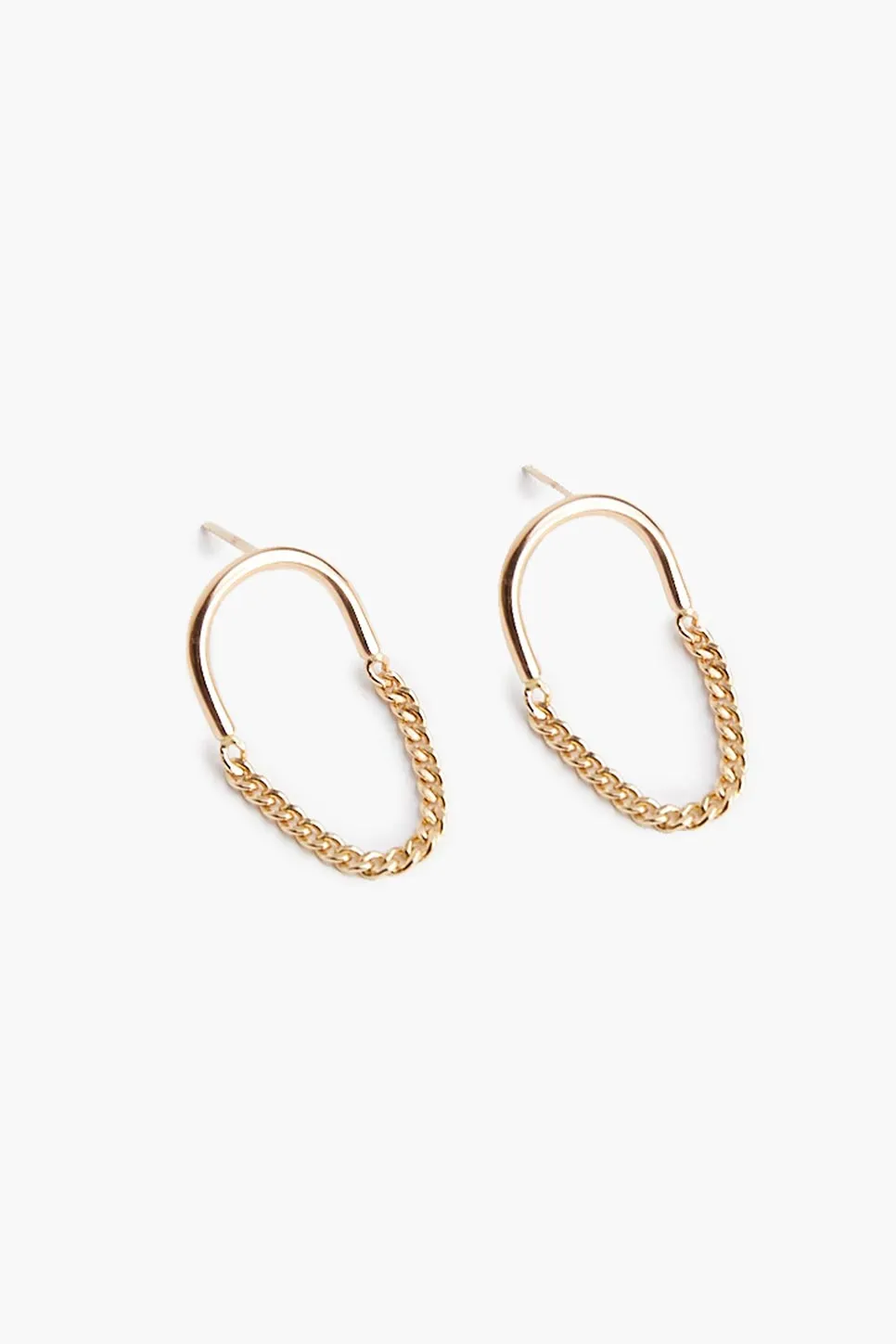 ARC CHAIN EARRINGS Gold