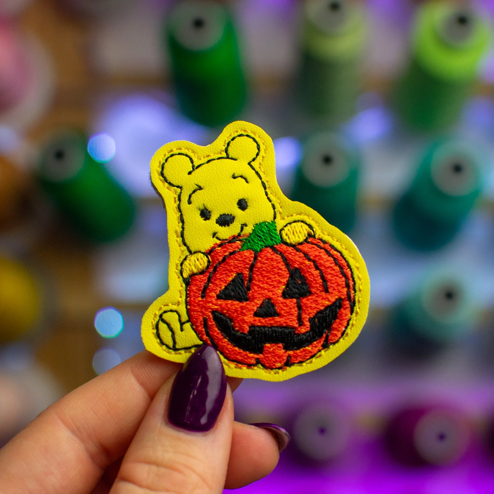 Baby Bear Pumpkin Feltie Embroidery Design