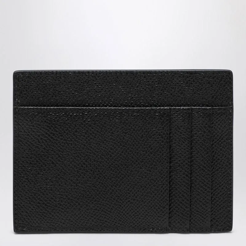 BLACK CARD HOLDER WITH LOGO PLAQUE