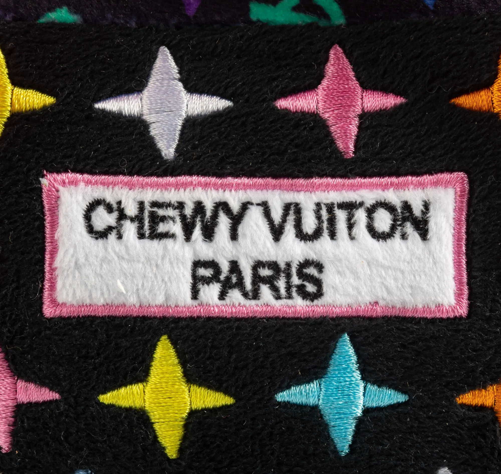 Black Chewy Vuiton Handbag Dog Toy