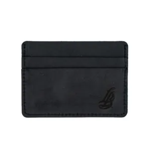 Black Leather Card Holder Wallet