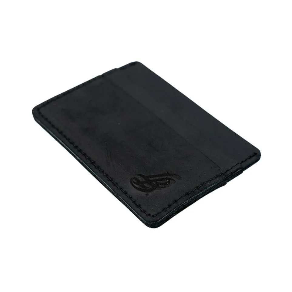 Black Leather Card Holder Wallet