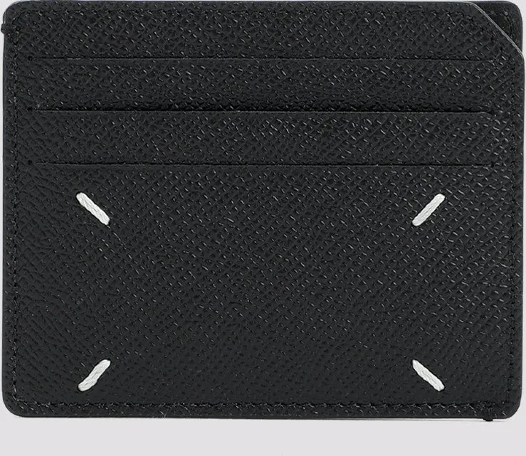 BLACK LEATHER CARD HOLDER