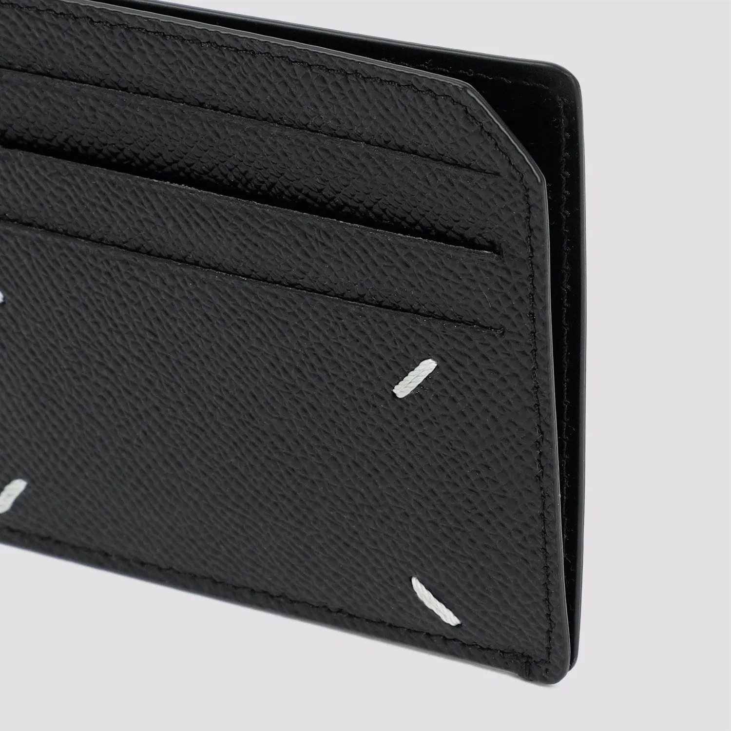 BLACK LEATHER CARD HOLDER