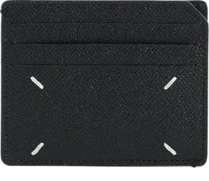 BLACK LEATHER CARD HOLDER