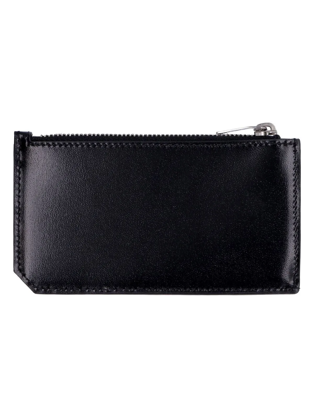 BLACK MONOGRAM ZIP CREDIT CARD HOLDER