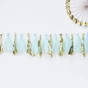 Blue and Gold Tassel Garland