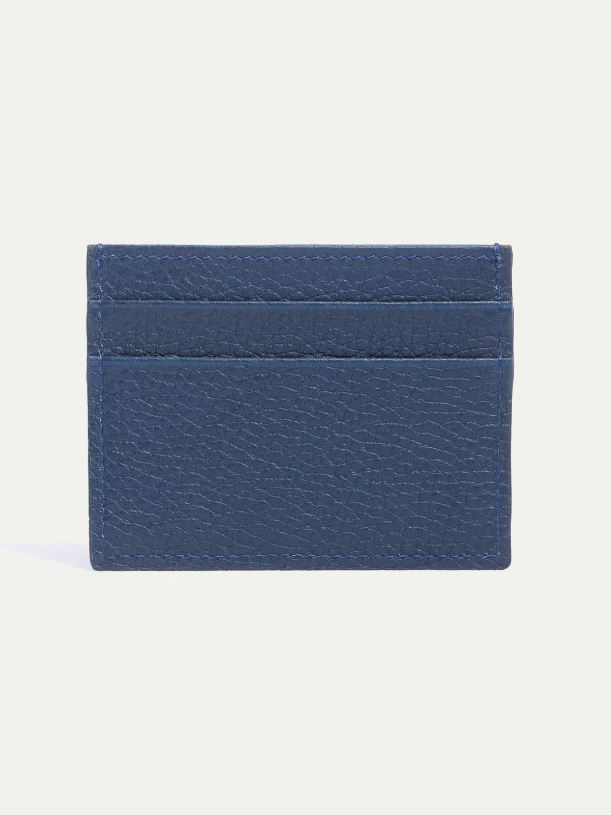 Blue leather card holder - Made in Italy