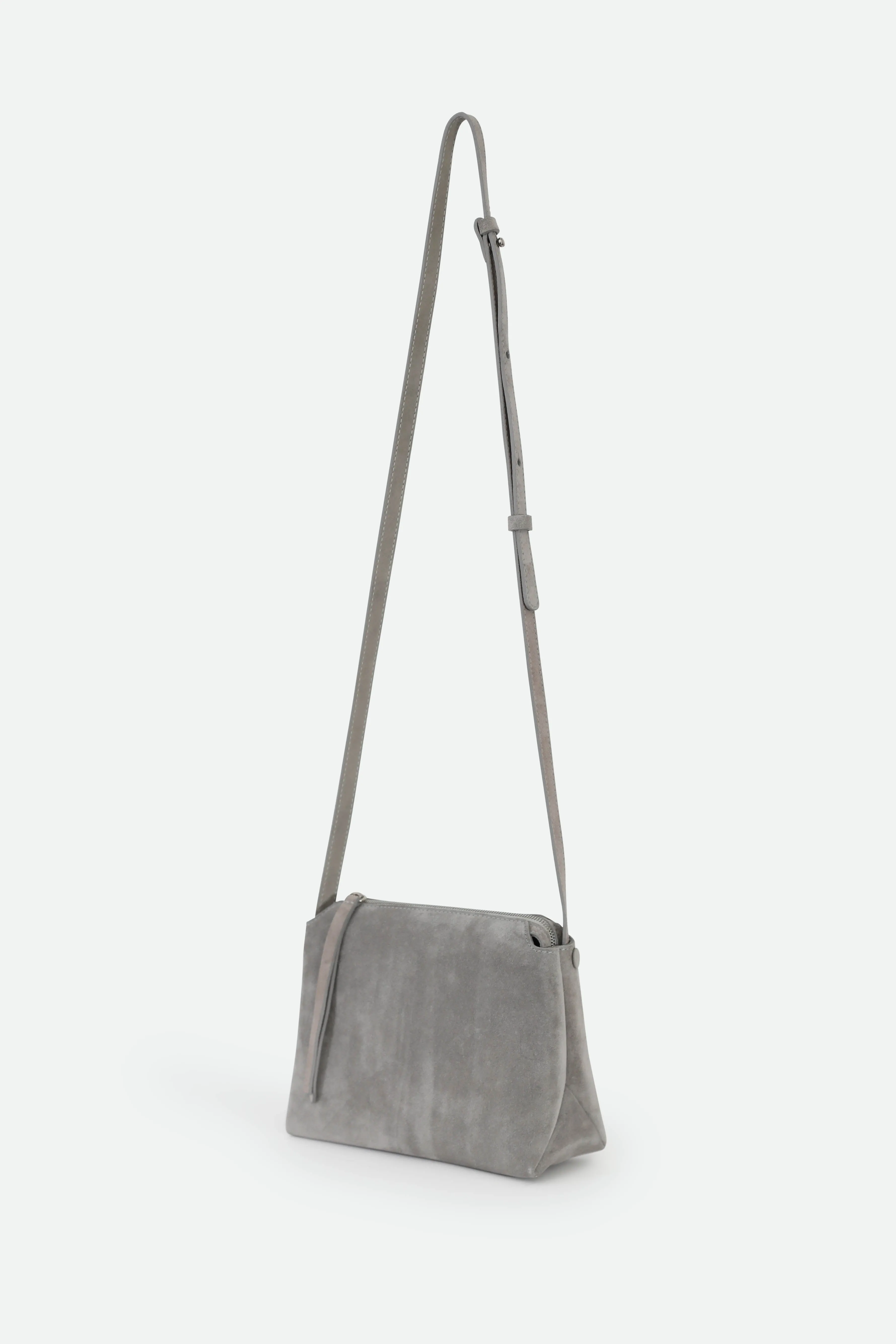 BRIDGET CROSSBODY SUEDE BAG IN GREY