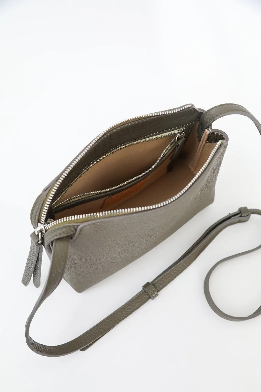 BRIDGET CROSSBODY SUEDE BAG IN GREY