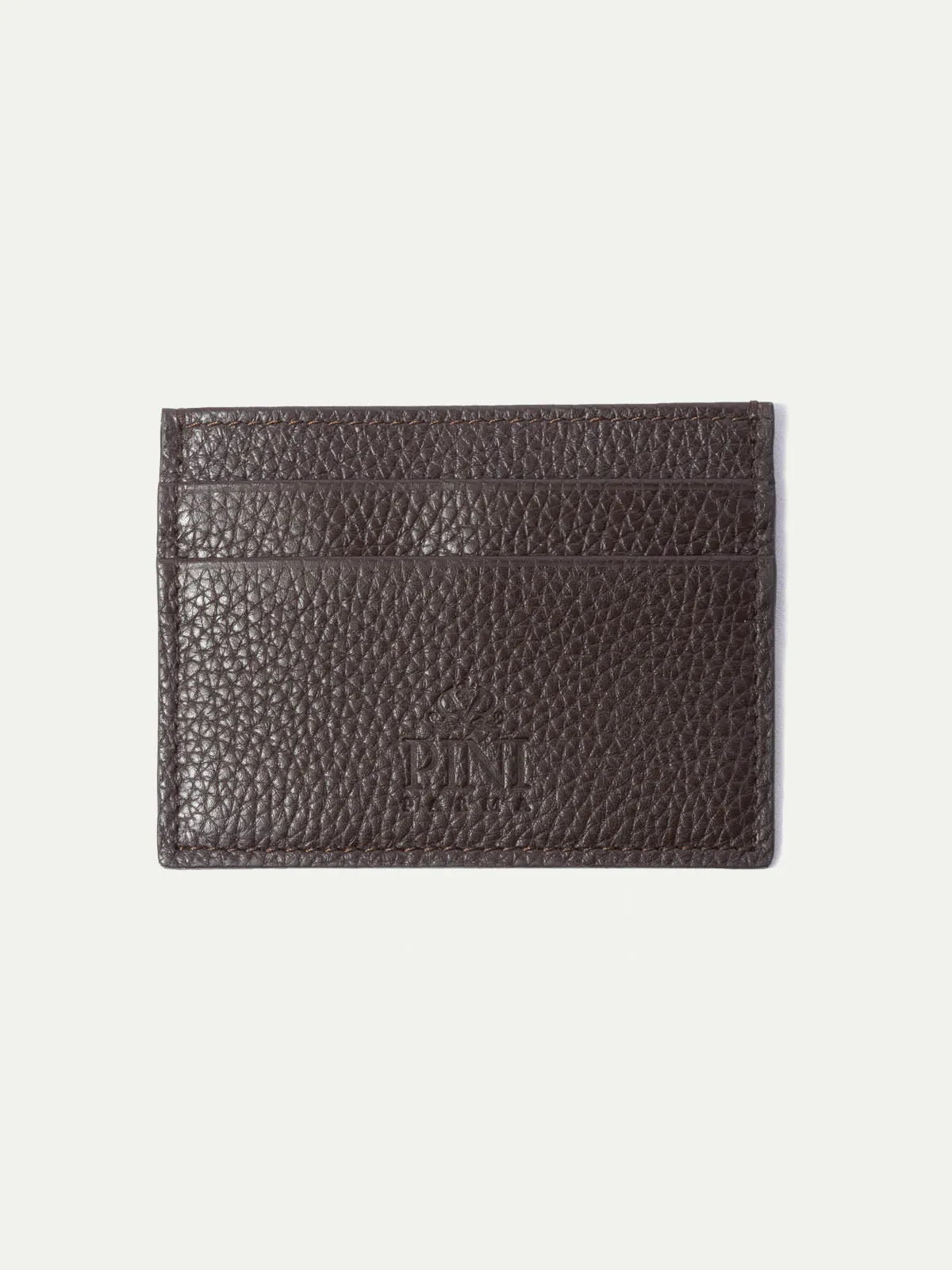 Brown leather card holder - Made in Italy