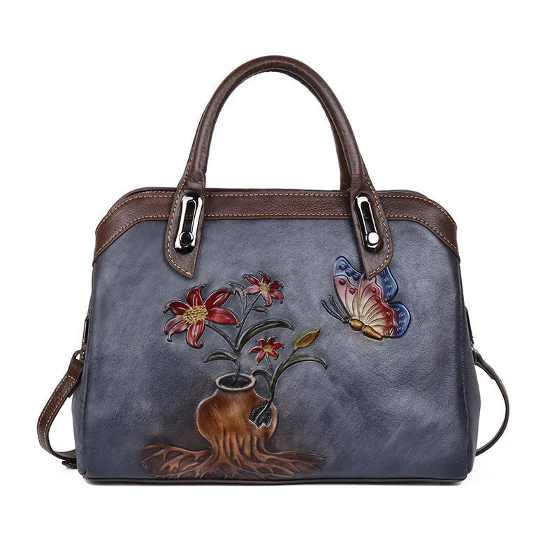 Chinese style vintage floral handbag