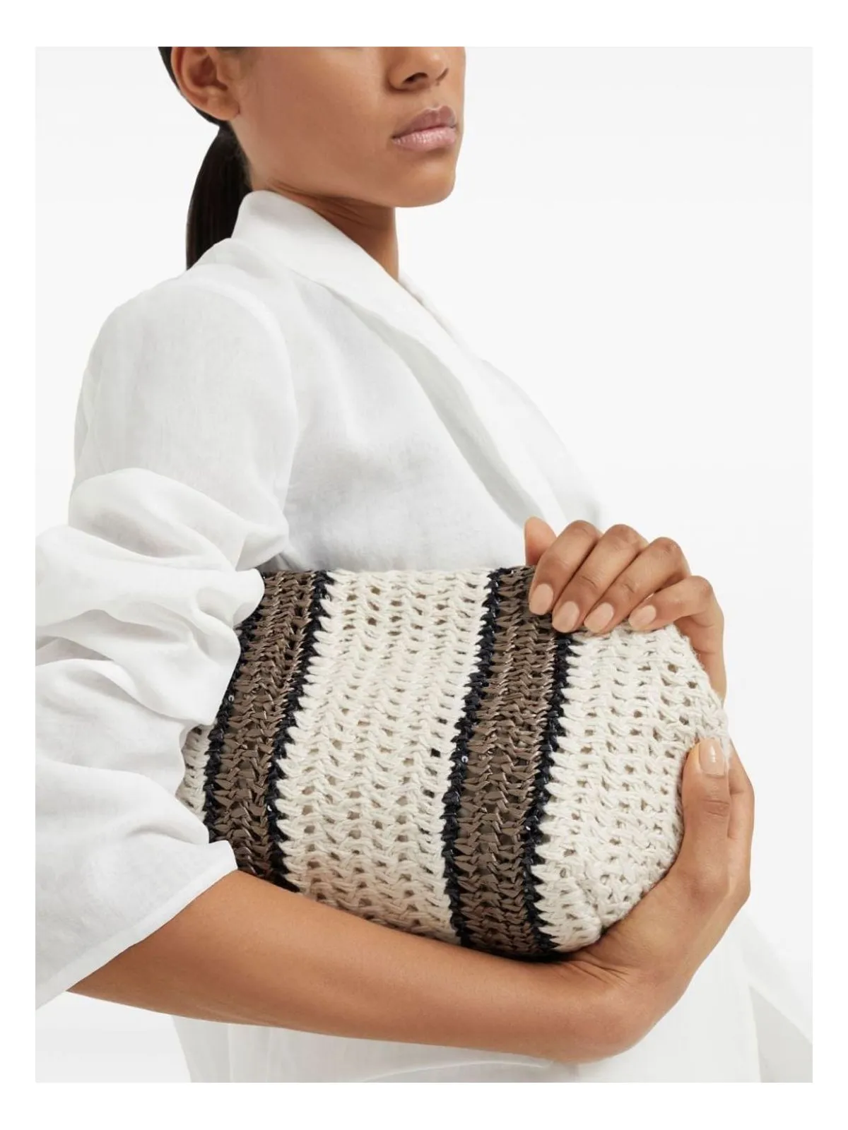 COTTON RAFFIA HANDBAG