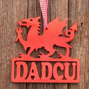 Decoration / Plaque - Dragon - Dadcu / Tadcu - Grandad