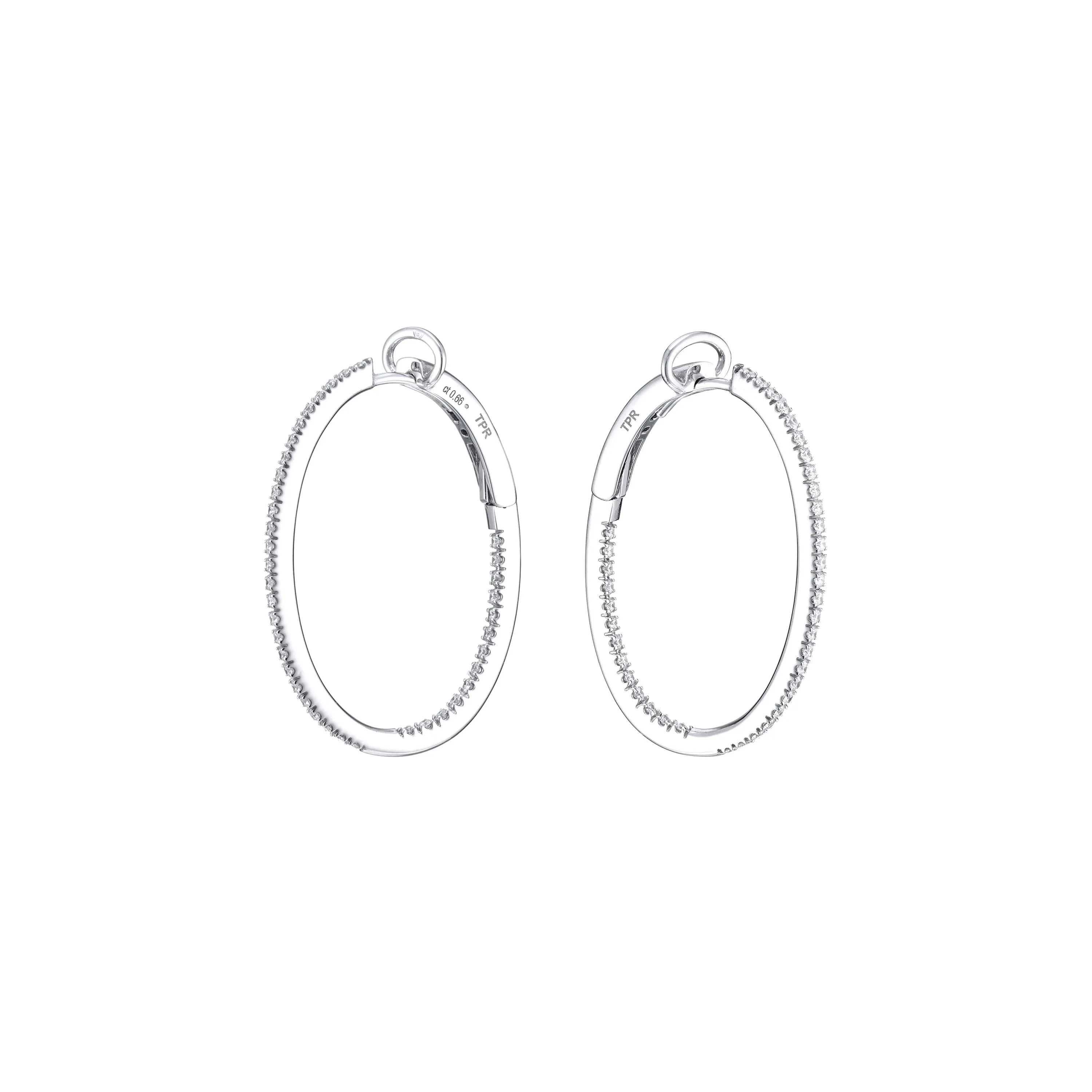 Diamond Oval Hoops