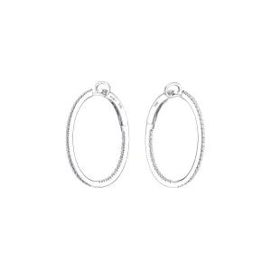 Diamond Oval Hoops