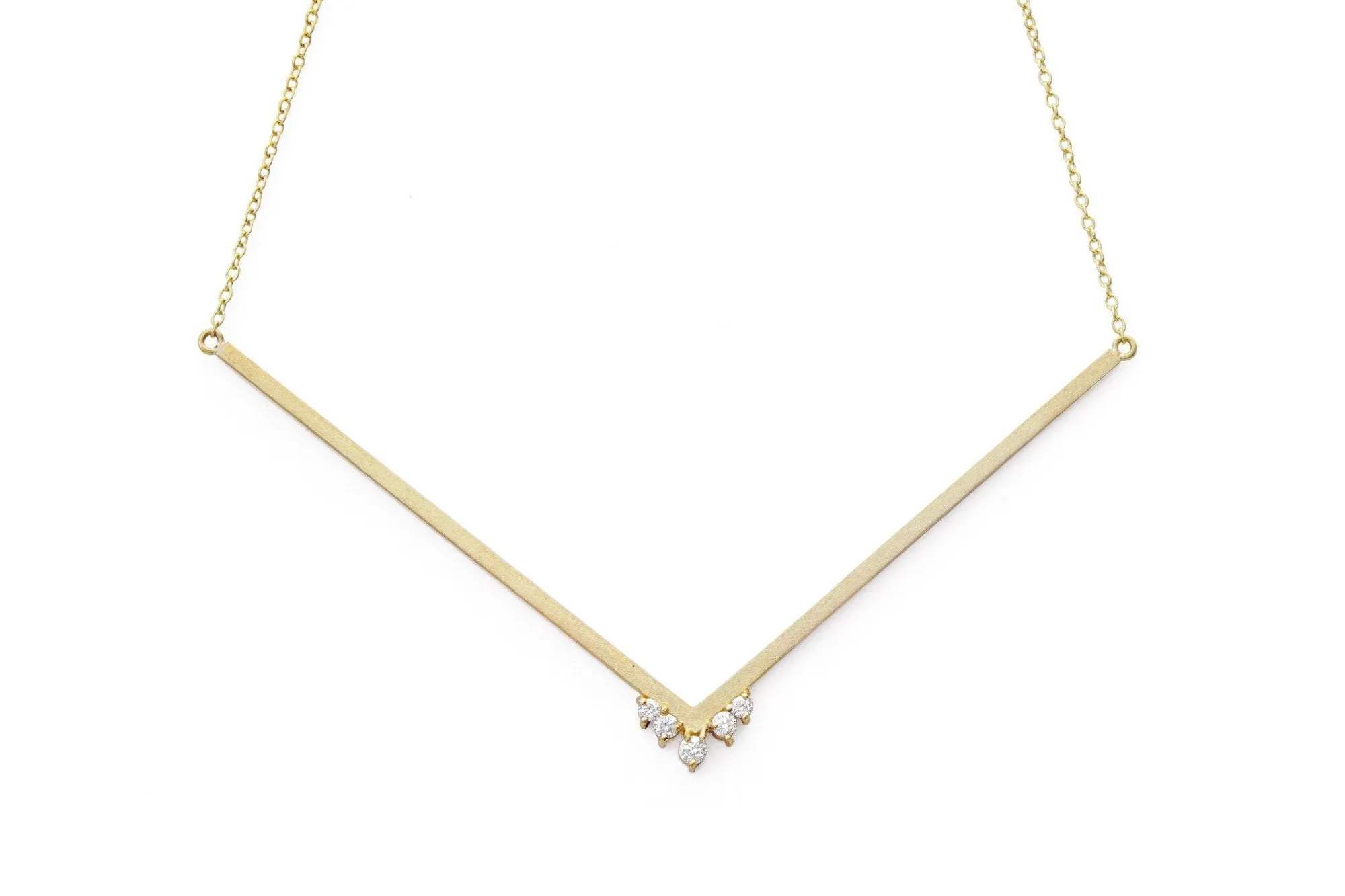 Ella Necklace | Diamond Collarbone Duster