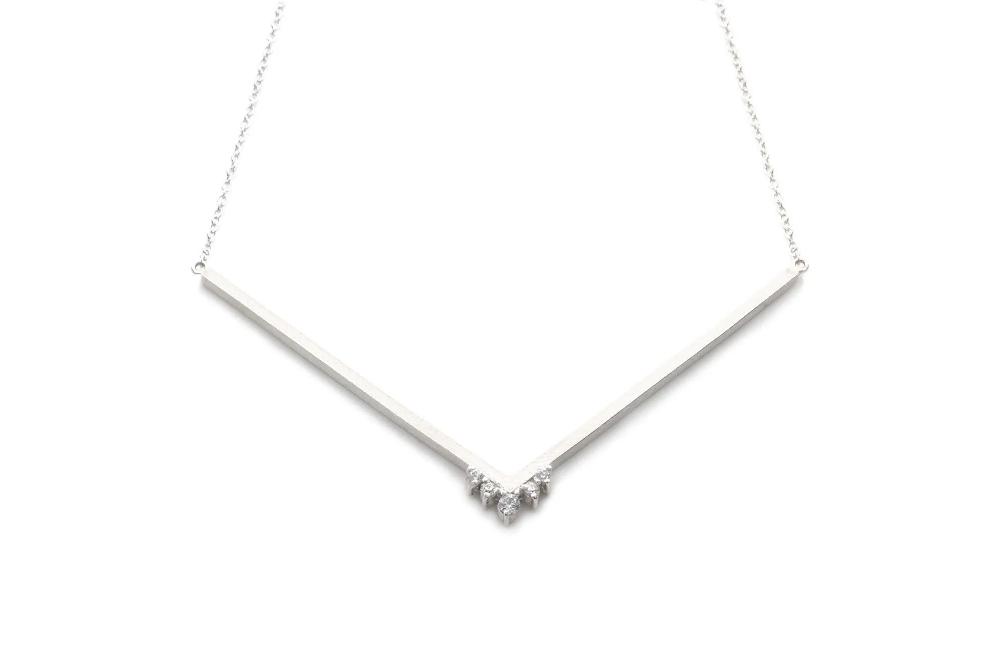 Ella Necklace | Diamond Collarbone Duster