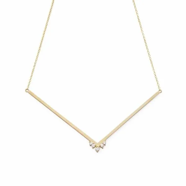 Ella Necklace | Diamond Collarbone Duster