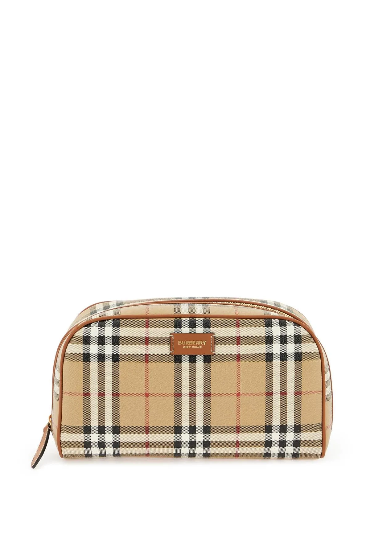 FAUX LEATHER TARTAN BEAUTY CASE