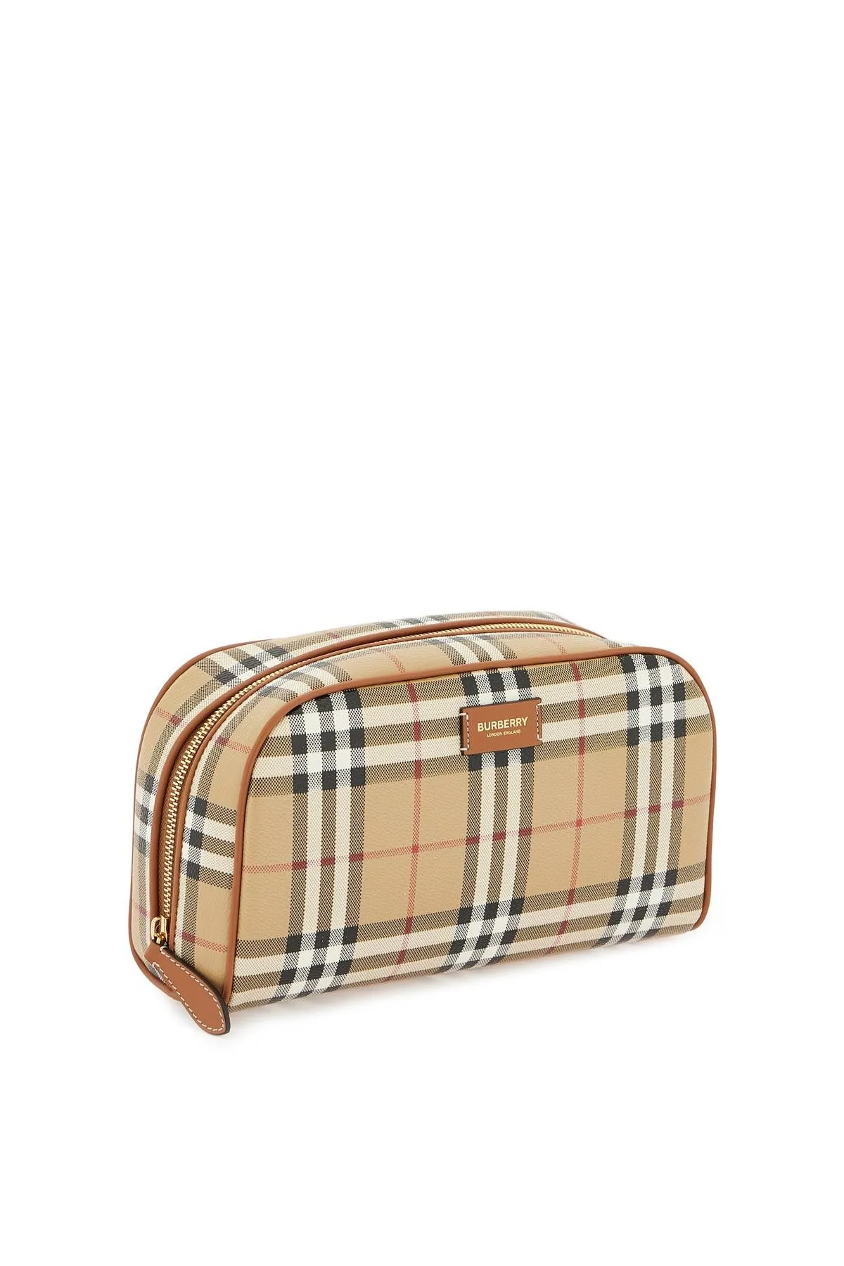 FAUX LEATHER TARTAN BEAUTY CASE