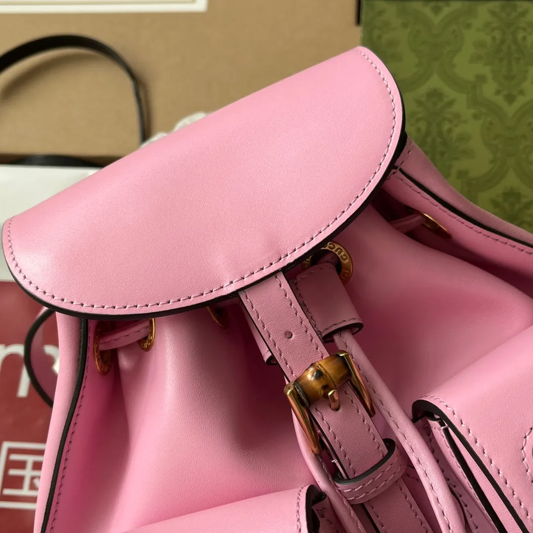 gg Bamboo Small Backpack Pink For Women, Women&#8217;s Bags 8.6in/22cm gg ‎‎702101 UZY0T 5814