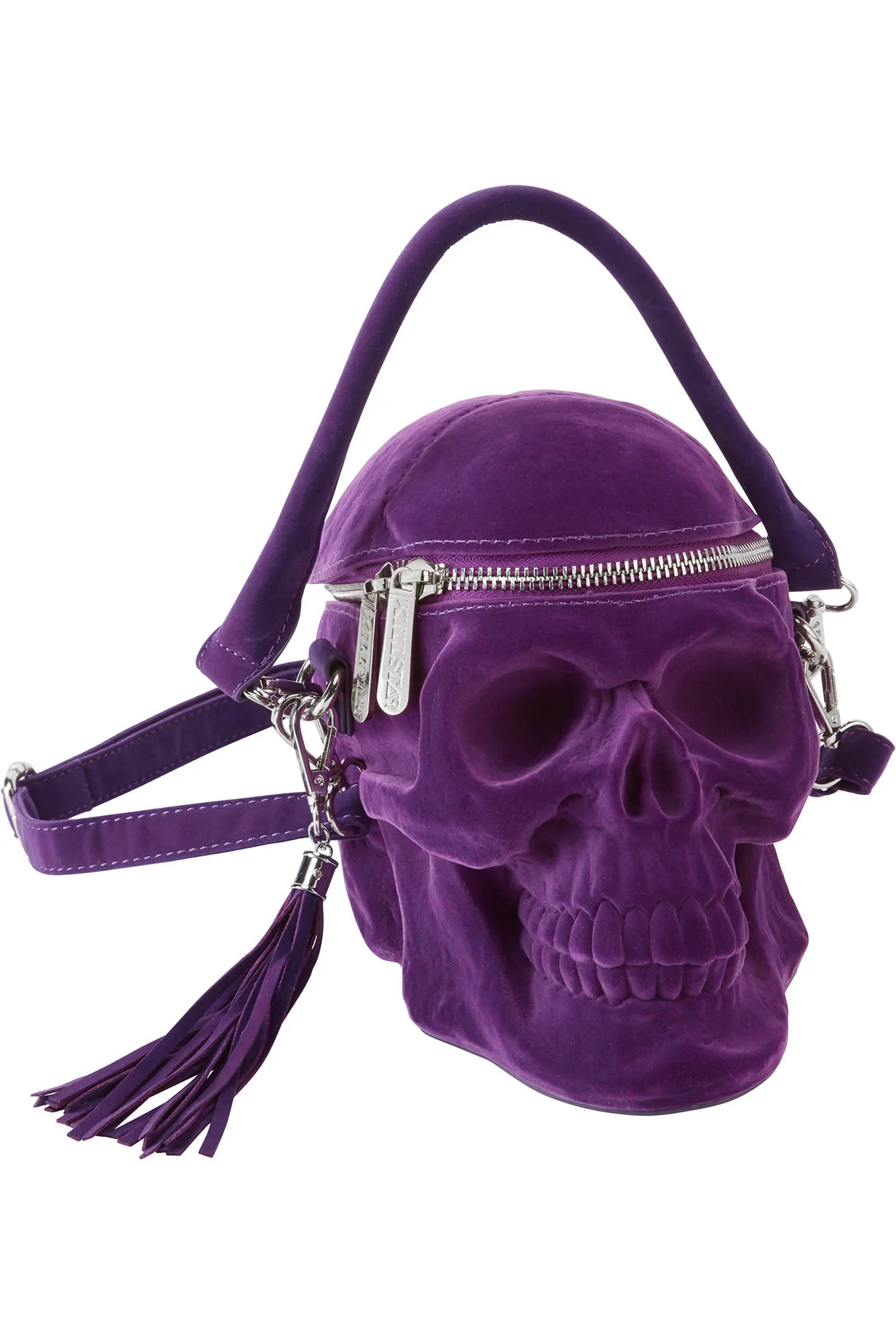 Grave Digger Skull Handbag [PLUM]