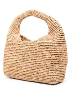 Half Moon Raffia Handbag