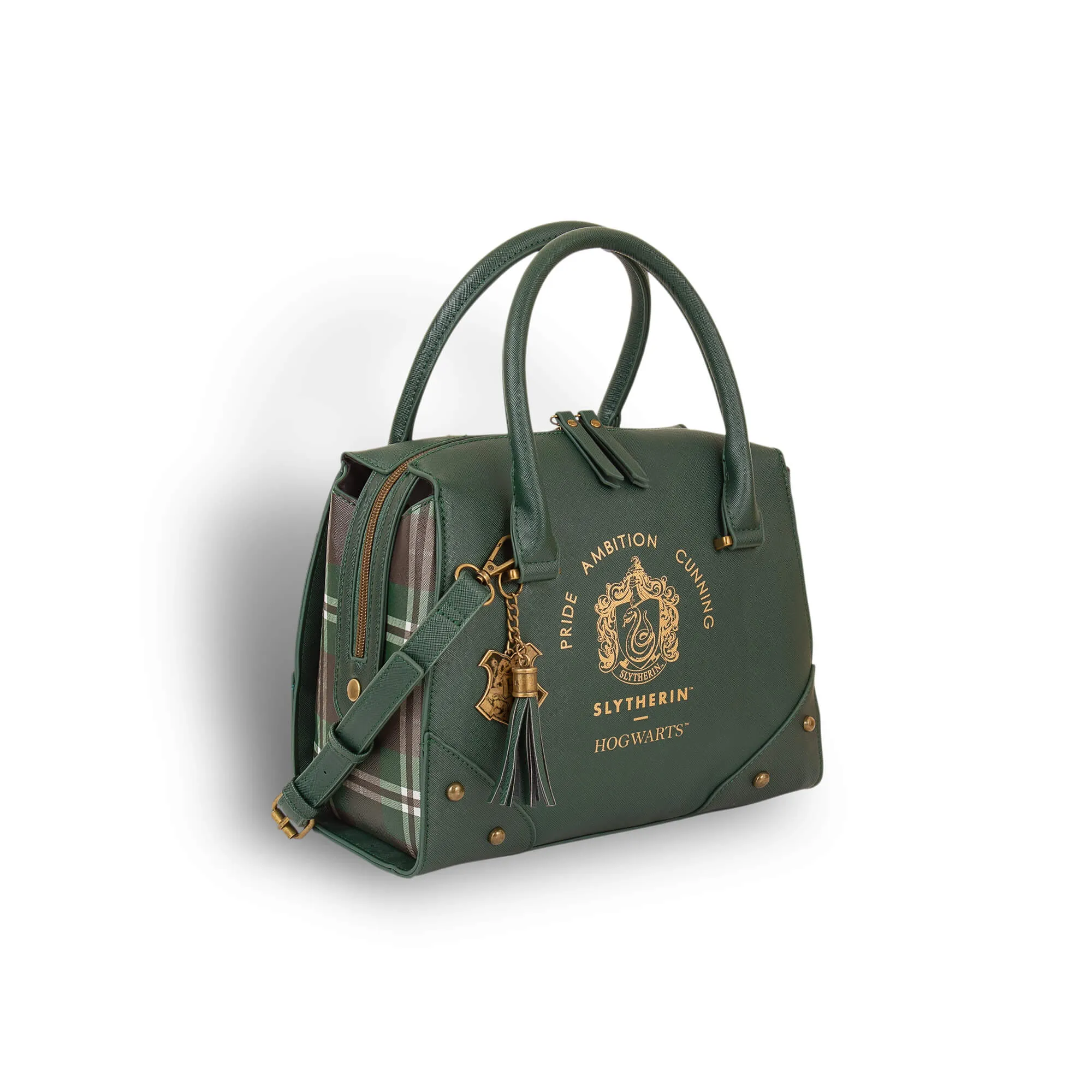 Harry Potter Slytherin Luxury Plaid Top Handbag