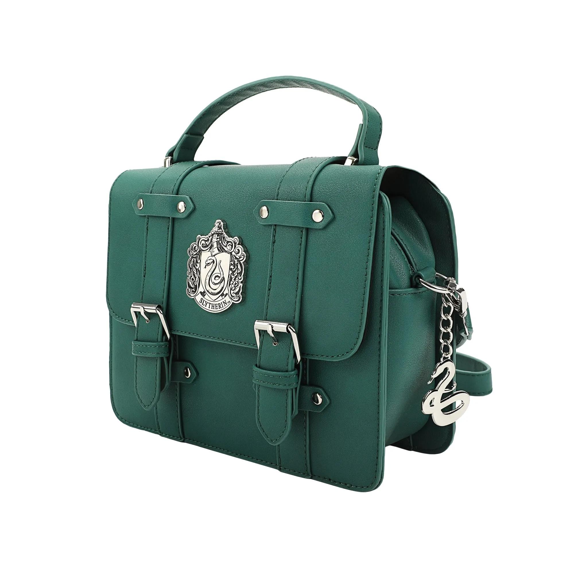 Harry Potter Slytherin Satchel Handbag with Charms