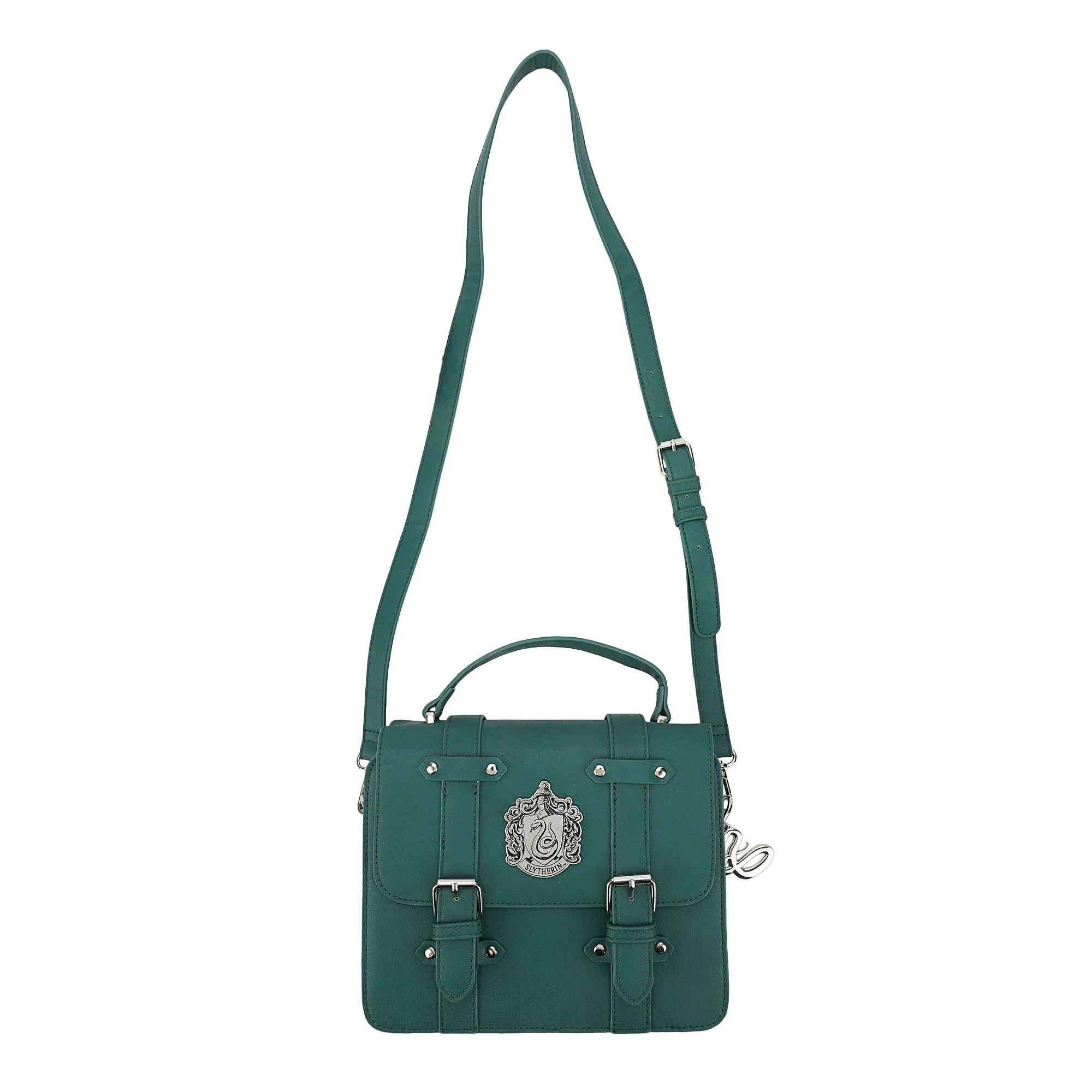 Harry Potter Slytherin Satchel Handbag with Charms