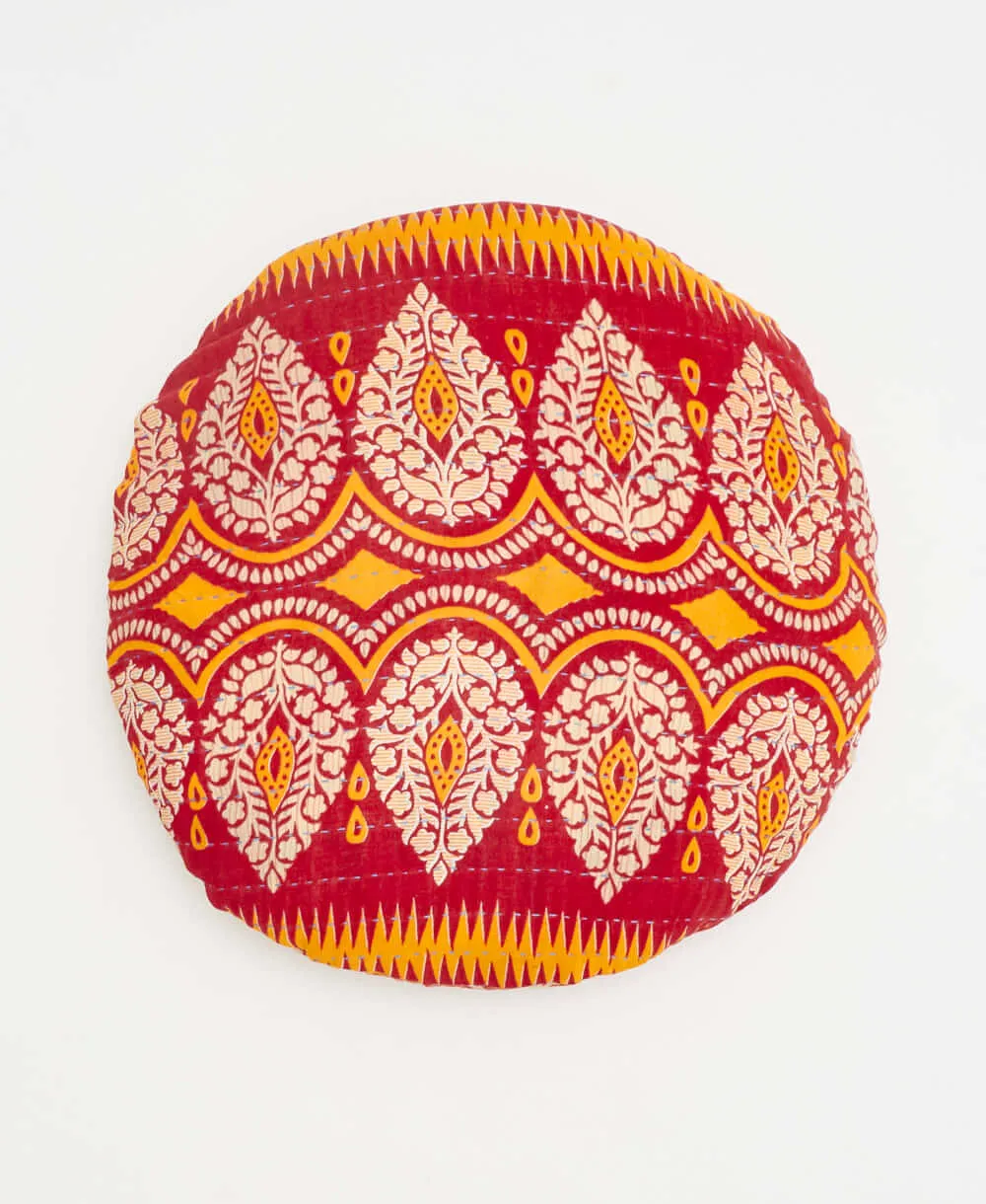 Kantha Round Pillow - No. 240327