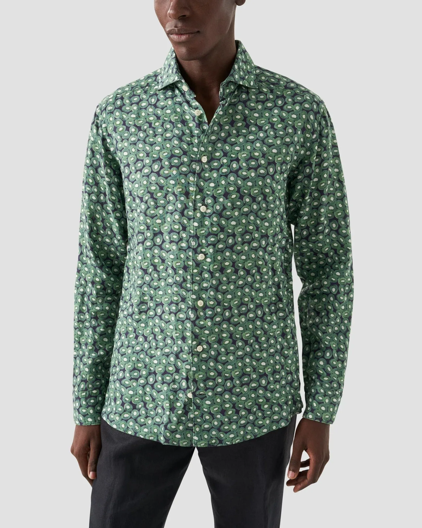 KIWI PRINT LINEN SHIRT