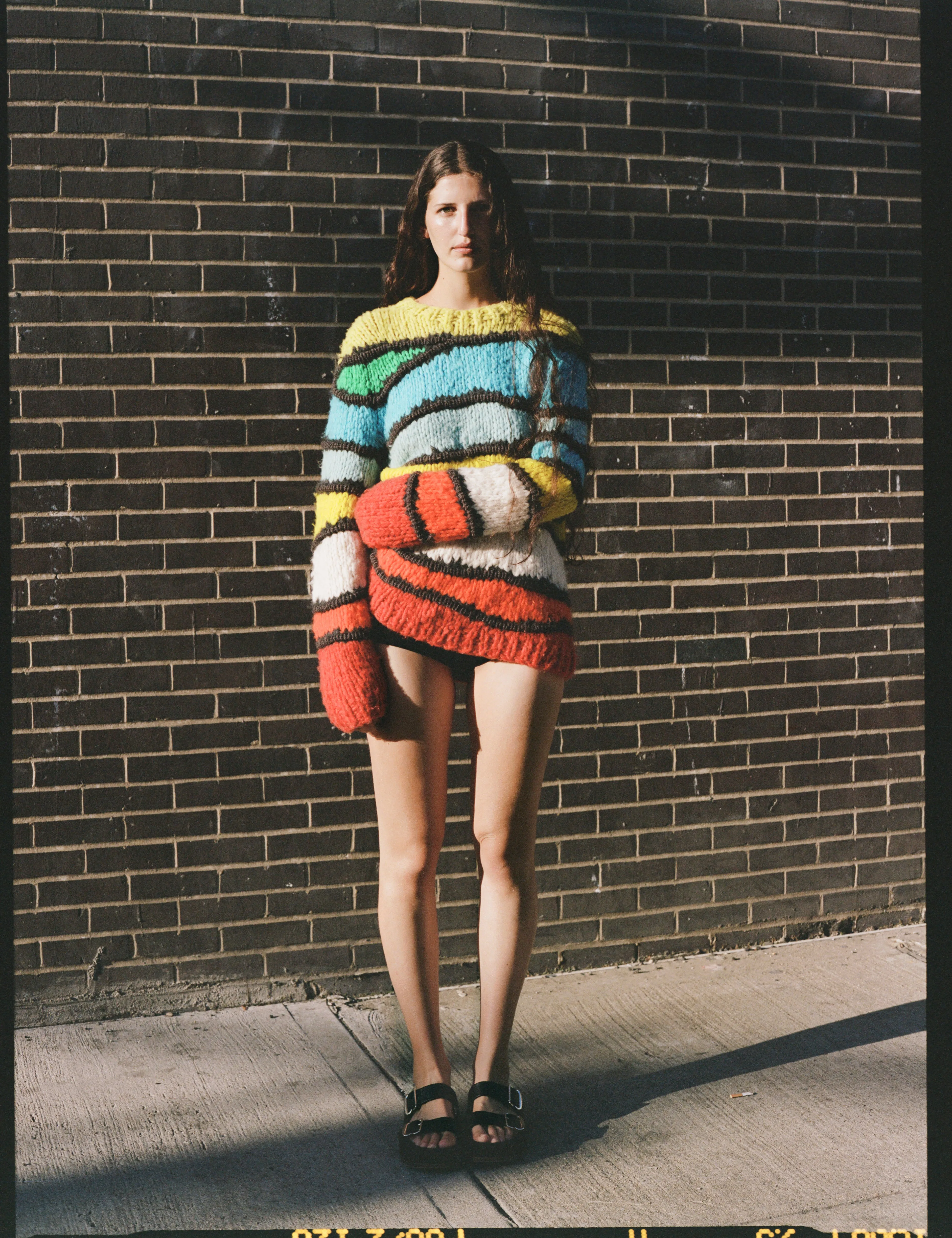 Lawrence Knit Sweater in Multi Welfat Cashmere