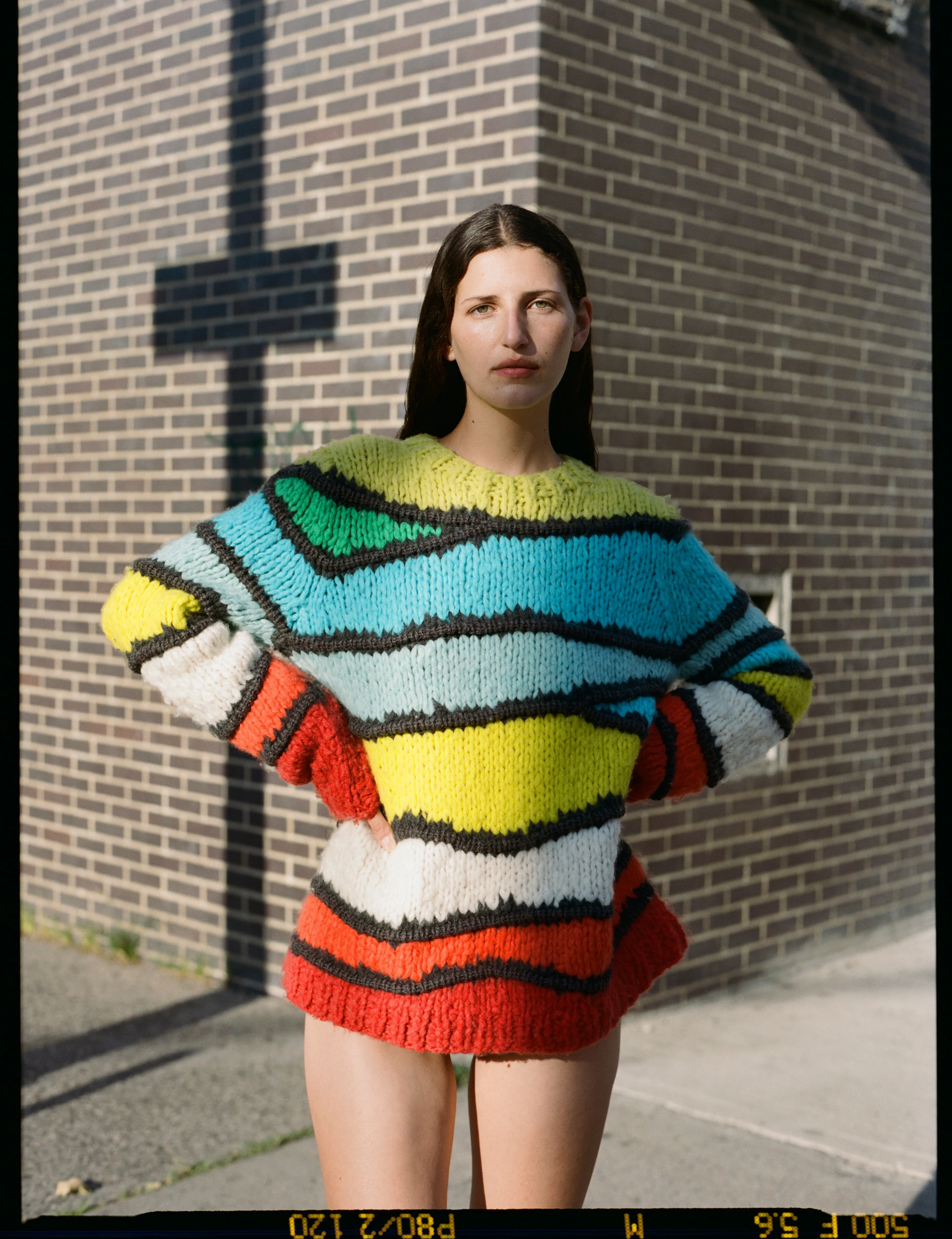 Lawrence Knit Sweater in Multi Welfat Cashmere