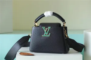 LV Capucines BB Taurillon Black For Women,  Shoulder And Crossbody Bags 21cm/8.3in LV