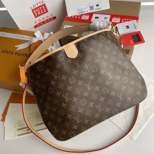 LV Delightful PM Monogram Canvas Natural For Women,  Shoulder Bags 33cm LV M40352