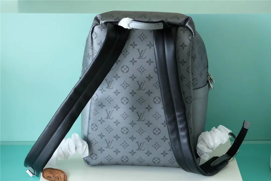 LV Discovery PM Backpack Monogram/Taiga Gunmetal Gray For Men, Bags, Backpack 15.7in/40cm LV M30835