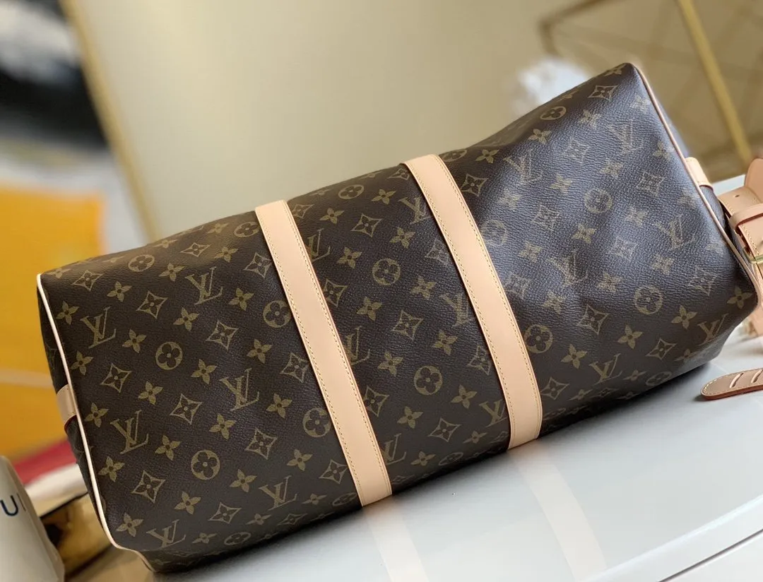 LV Keepall Bandouliere 45 Monogram Canvas For Women,  Travel Bags 17.7in/45cm LV M41418