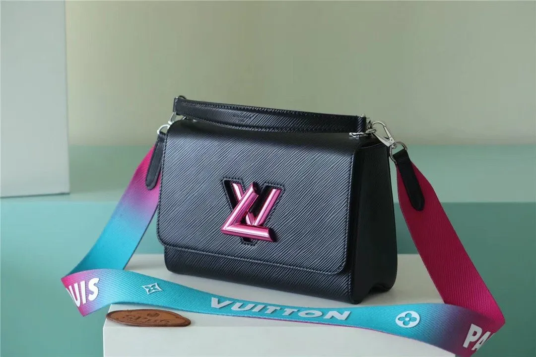 LV Twist MM Bag, Shoulder and Cross Body Bags For Women Black 9.1in/23cm LV M59416