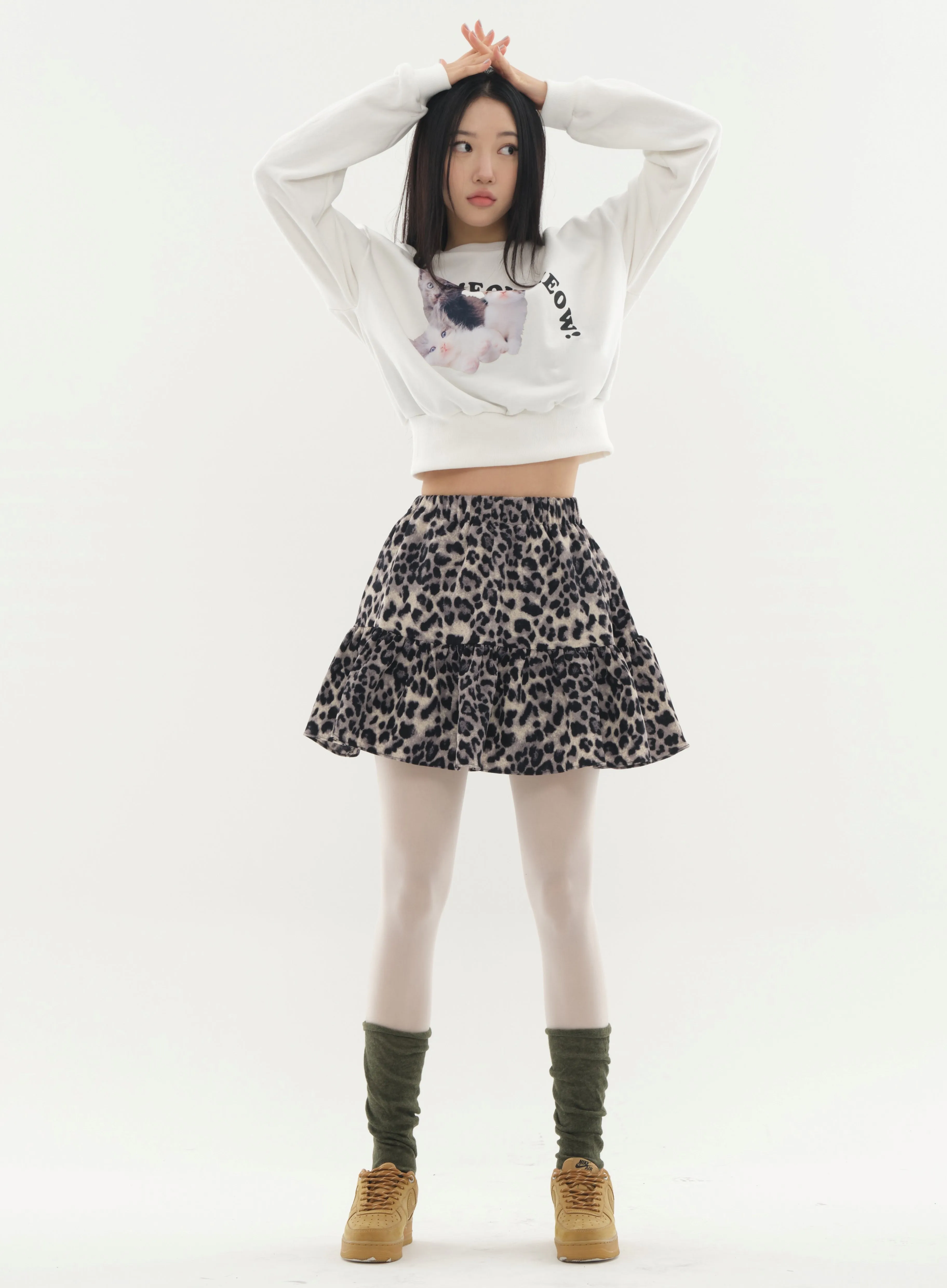 Mini Skort in Animal Print #Lewkin Original Kpop #1216K102