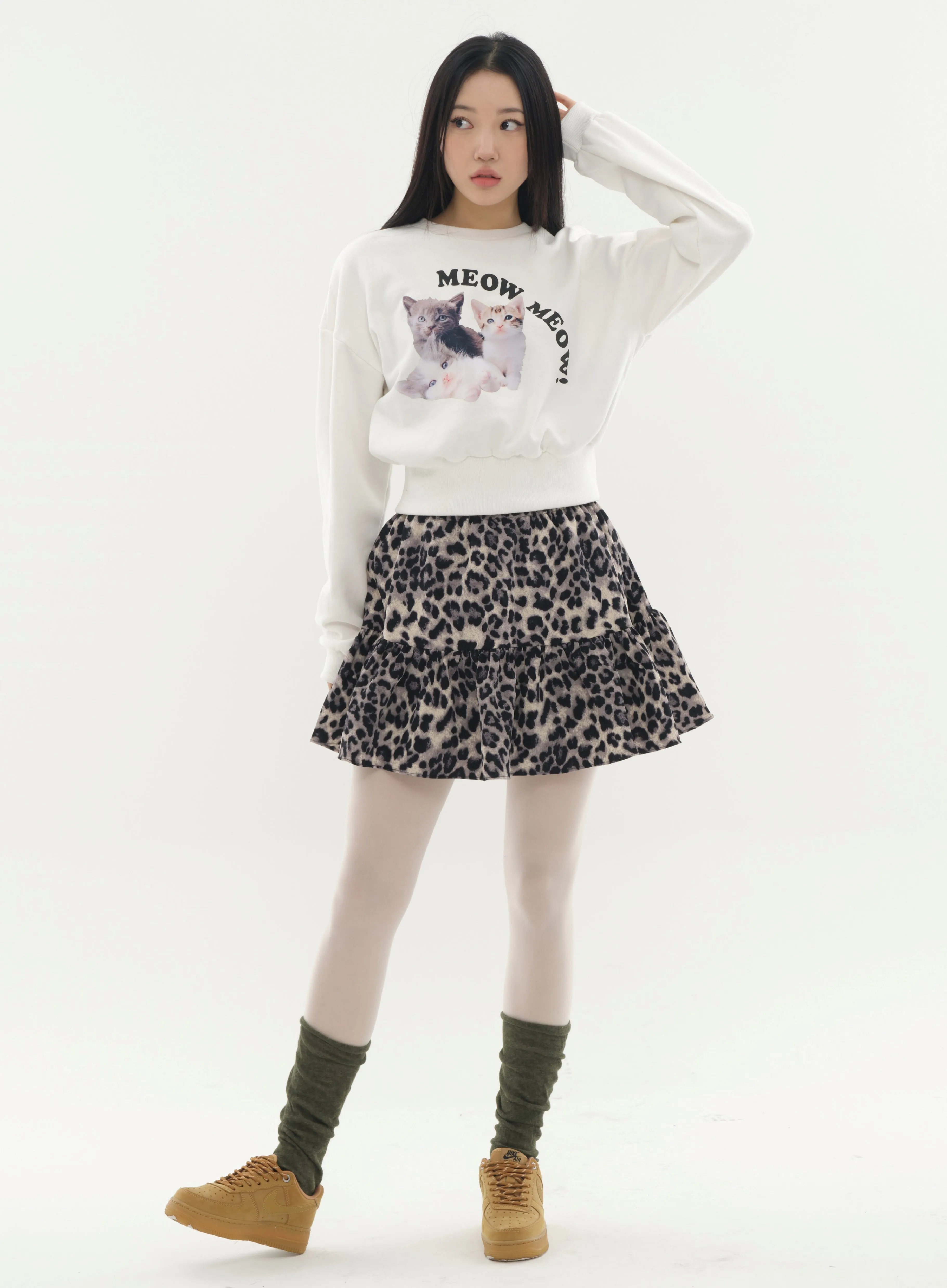 Mini Skort in Animal Print #Lewkin Original Kpop #1216K102