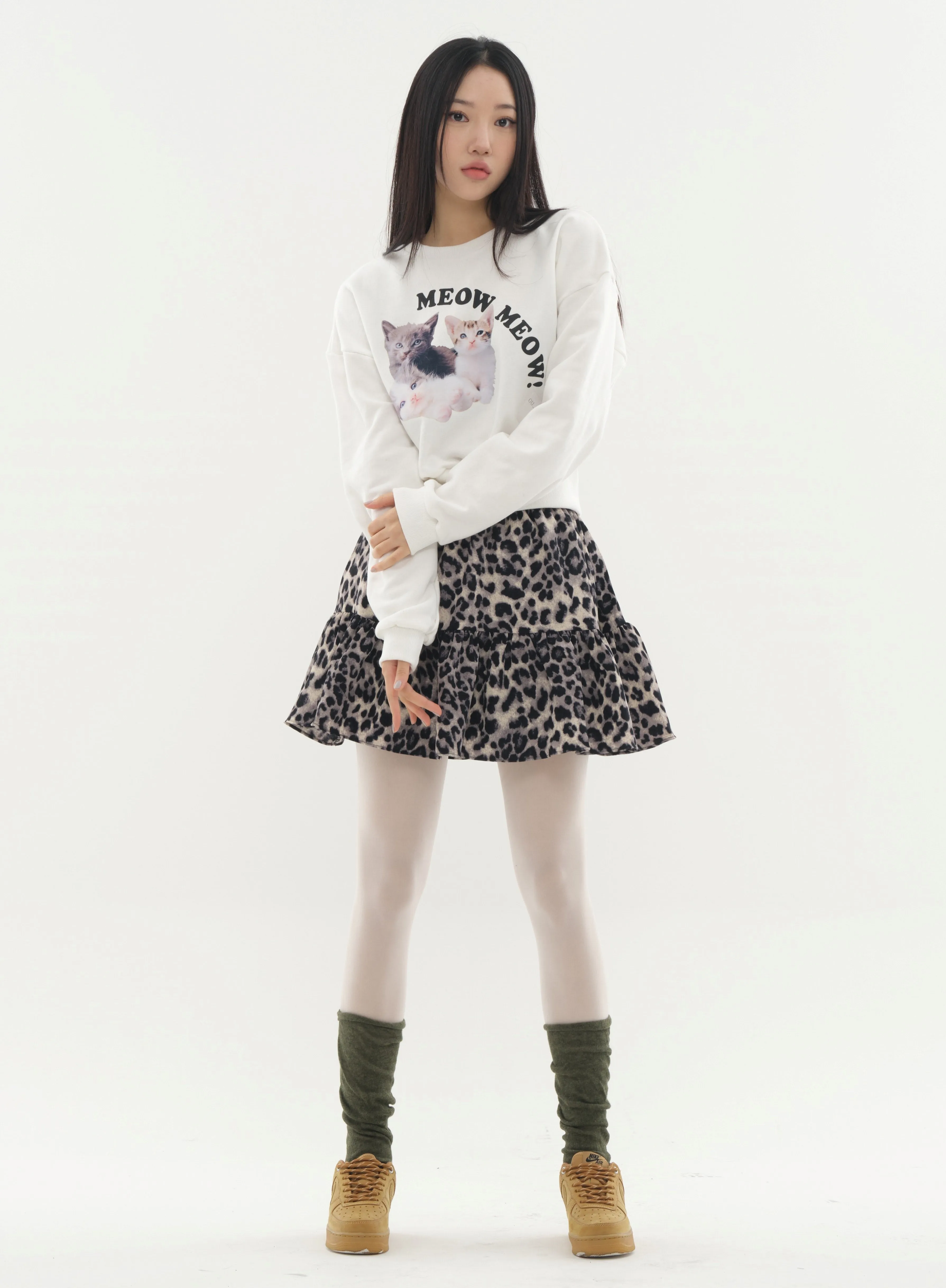 Mini Skort in Animal Print #Lewkin Original Kpop #1216K102