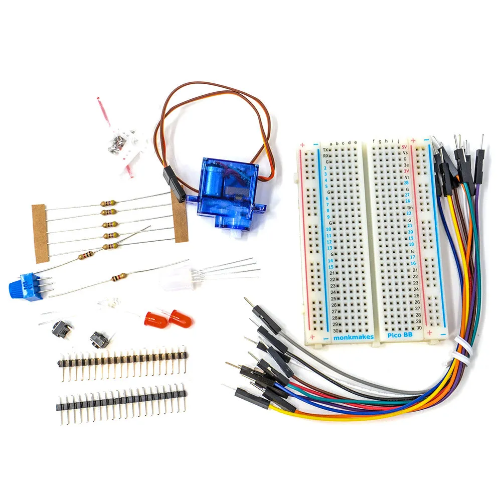 Monk Makes Electronics Kit 1 for Pico (lite edition)